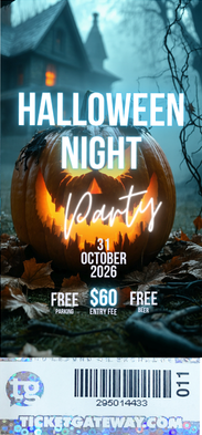 Halloween Night Party — 31 October 2026, $60 entry