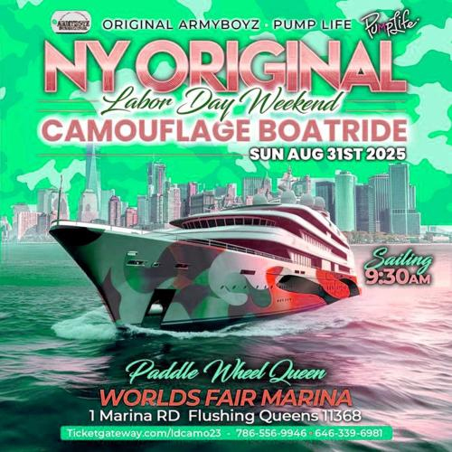 NY ORIGINAL LABOR DAY CAMO BOATRIDE 