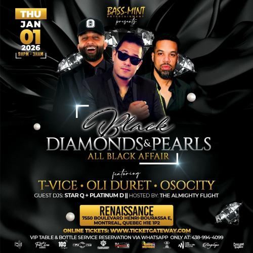 Black Diamonds & Pearls 2026: T-Vice, Oli, Osocity 
