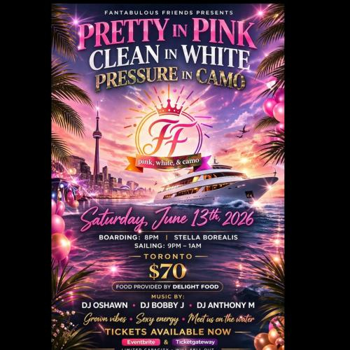 Pink, white & camo boat cruise 2026 