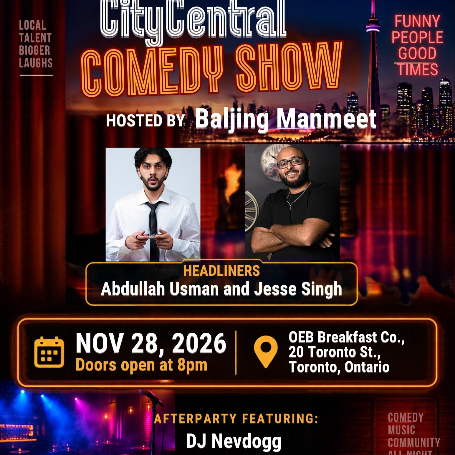 CityCentral Comedy Show feat. Abdullah Usman and Jesse Singh 
