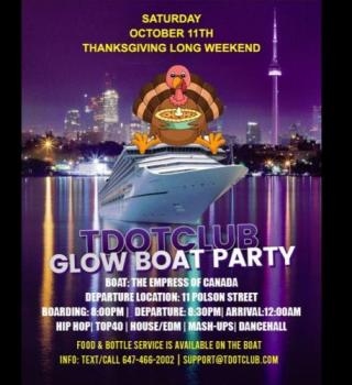 Toronto Thanksgiving Longweekend Glow Party 