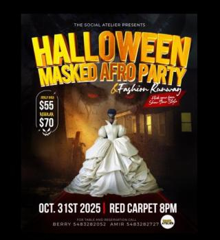 HALLOWEEN MASKED AFRO PARTY 