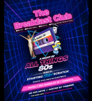 The Breakfast Club ~ April 18th  Totally 80s 