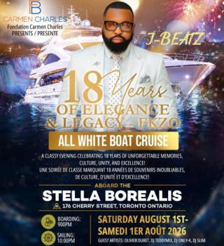 Festival Kompa Zouk Ontario (FKZO)  ALL WHITE CRUISE WITH J-BEATZ , Guest artist OLIVIER DURET 